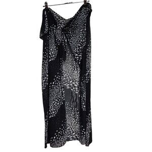 Swimsuits For All Black White Sarong Wrap Skirt Plus Size Beach Swim Pool